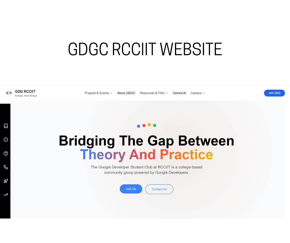 A project from GDGC RCC Landing Page